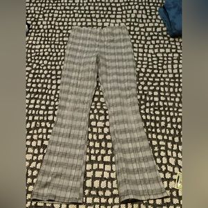 Zara flared gray plaid stretch pants